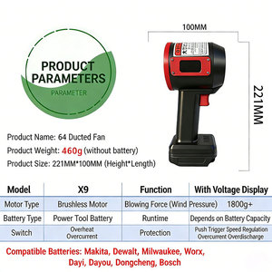 <span class=keywords><strong>Souffleur</strong></span> de feuilles sans fil <span class=keywords><strong>à</strong></span> moteur sans balais de qualité industrielle de 64mm 21V électrique <span class=keywords><strong>à</strong></span> main pour le nettoyage de la pelouse et de la terrasse - Product Image 4