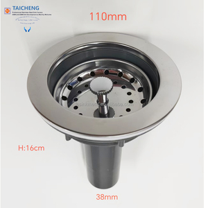 <span class=keywords><strong>Siphon</strong></span> d'évier de <span class=keywords><strong>cuisine</strong></span> moderne en acier inoxydable 430 de 110 mm, norme Venezuela, avec tuyau de 16 cm de long, facile à <span class=keywords><strong>nettoyer</strong></span> - Product Image 1