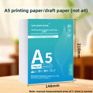 Papel Blanco A5 para Copiar e Imprimir, 148x210mm, 500 Hojas, 70gsm, Papel para Vales 80gsm, Grueso, Tamaño Completo - Product Image 5