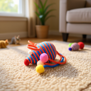 Yommy Nylon Mouse 18cm Cat <b>Toy</b> <b>Interactive</b> <b>Pet</b> <b>Toy</b> - Product Image 3