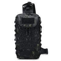 Sac de poitrine imperméable et durable pour sports de plein air, sac à bandoulière avec fermeture éclair, porte-canne, style tendance, doublure Oxford, couleur et logo personnalisables