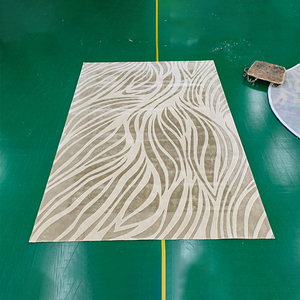 Fábrica de alfombras de China Patrón en forma de hoja natural moderno Alfombra de seda de bambú Alfombra de lujo personalizada hecha a mano suave - Product Image 6