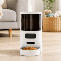 Distributeur automatique intelligent portable de 4 litres avec écran LCD, application Smart Life, batterie rechargeable, minuterie enregistrable, bouton, ABS, magnétique, IPX4 pour chats