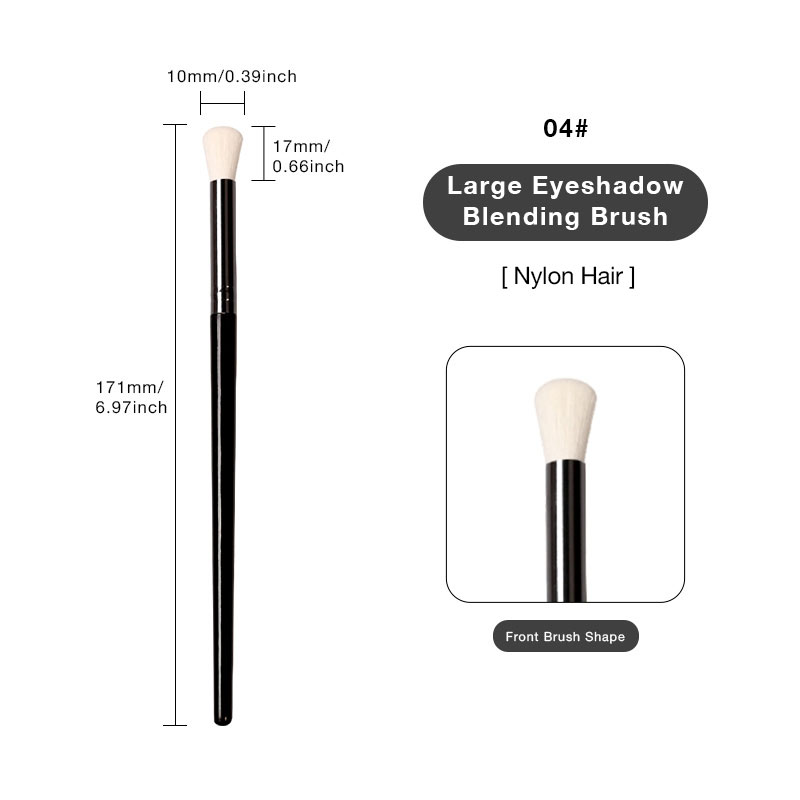 Grand pinceau estompeur de fard à paupières noir