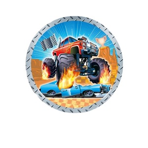 Monster Truck Party Decorations Banners <b>Tablecloths</b> Paper Plates Hanging Decor Children Birthday Supplies Indoor Disposable - Product Image 2
