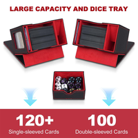 Boîte à cartes personnalisable en cuir et PU KXM pour cartes Commander et TCG avec fermeture à clé