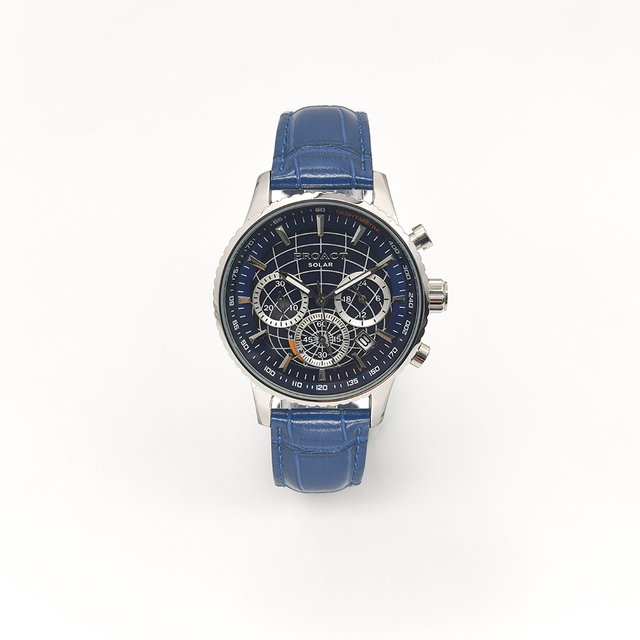 Luxury Fashion Custom Stainless Steel Waterproof Solar Powered Watch Men Wrist Quartz Solar Watches