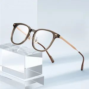 Armações de óculos de acetato, quadros profissionais inquebráveis de acetato para óculos de olho na moda