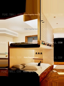 Letto a castello a soppalco a forma di S, multifunzionale, in legno massello, alto-basso, semplice, trasforma una stanza in <span class=keywords><strong>due</strong></span>, ideale per piccoli appartamenti. - Product Image 2