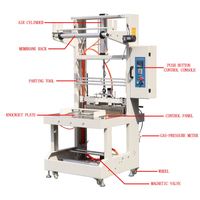 Machine de scellage de bandes de qualité industrielle, enveloppeuse thermorétractable, scelleuse de film robuste, équipement d'emballage de film semi-automatique