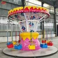 Manège Mini Chaise Volante Cartoon pour l'optimisation des profits, Carrousel à balançoire rotative sécurisé en PRV, Équipement d'attraction pour Centres Commerciaux, Carnavals et Aires de Jeux
