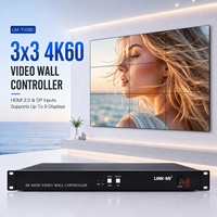 Controlador de Video Wall HDMI 4K60 3x4 con Entrada HDMI DP, Procesador de Video Wall 3x3, Admite Múltiples Diseños de Pantalla, RS232 IR