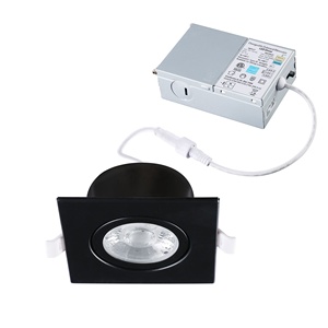 ETL ES FCC 3inch 7W 100-130V đen Led Vuông Downlight chùm angle36 không khí chặt chẽ 5cct 2700K 3000K 4000K 5000K 6000K COB Gimbal - Product Image 1