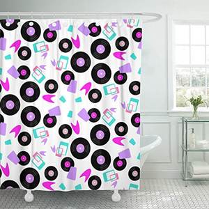 Custom <span class=keywords><strong>Hand</strong></span> Getrokken Zwarte Geometrische Stripesr Klassieke Ontwerp Polyester Douchegordijn, Waterdichte Digitale Print Badkamer Gordijn/ - Product Image 3