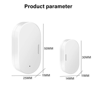 Capteur magnétique intelligent de porte Tuya Zigbee 3.0, alimentation par batterie au lithium, résistant à l'eau, contrôle à distance par application, détecteur de contact de porte/fenêtre