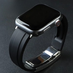 สายนาฬิกาแบบสปอร์ตสำหรับ <span class=keywords><strong>Apple</strong></span> <span class=keywords><strong>Watch</strong></span> สายรัดแบบ R-olex อะไหล่นาฬิกาซิลิโคน สายนาฬิกายาง ขนาด 40/44 มม. - Product Image 2