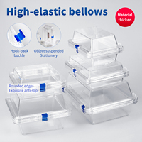 100x100x50mm High Elastic PU Film Suspension Box Shock Absorbing Display Case for Silicon Wafer Gem Precision Instrument Parts