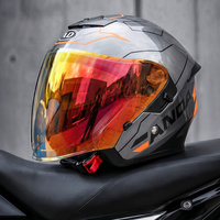 Casque de moto personnalisé en gros certifié DOT avec double visière, casques de moto unisexes, doublure en coton, casque ouvert