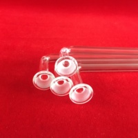 Connecteur de laboratoire personnalisé en quartz, tube en verre de quartz transparent avec joint conique effilé