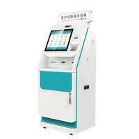 Kiosque de libre-service pour l'enregistrement à l'aéroport, écran tactile, imprimante de cartes d'embarquement et d'étiquettes de bagages, scanner de passeport, SDK, écran LCD/LED 21,5 pouces, sur pied