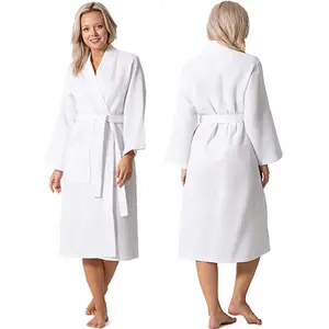 100% Cotton Terry Bathrobe Super Soft Women Nightgowns Hotel Bath Robe Bathrobe Customized Designs Adults