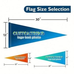 Customizable <b>Blank</b> Digital Printing Bunting Promotional Appliqued Embroidery Logo Automotive <b>Pennant</b> Flag <b>Felt</b> Aluminum Flagpole - Product Image 3