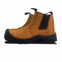 Bottes de sécurité en cuir microfibre imperméable CE avec embout en acier, antidérapantes, à tige haute, pour hommes