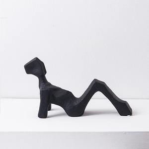 Modern Minimalist Glazed Black Abstract Figure Sculpture Soft <strong>Matchstick</strong> Man <strong>Model</strong> <strong>for</strong> Room Entrance Living Room Desktop - Product Image 2
