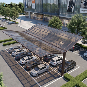 Cochera de Aluminio de Estilo Moderno y Elegante, Cochera Metálica, Cochera para Jardín, Techo Transparente, Cubierta para Auto - Product Image 5