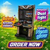 Machine de jeu d'arcade vidéo classique rétro à monnayeur pour 2 joueurs, version anglaise