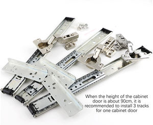 Quincaillerie pour porte battante design moderne Rail de porte papillon caché pour placard Accessoires pour rail coulissant rétractable de poche d'armoire pliante - Product Image 4