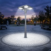 Lampes solaires de jardin de haute qualité en aluminium avec télécommande, capteur automatique puissant, dernier design pour villa, cour arrière, allée, jardin