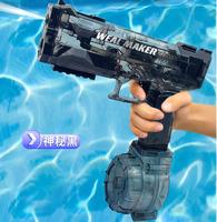 Pistolet à eau électrique transparent automatique, pistolets à eau étanches, jouets de piscine d'été pour enfants et adultes