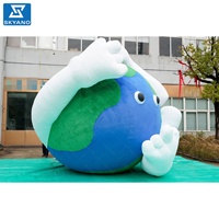 Terre gonflable en peluche personnalisée planète gonflable géante modèle de dessin animé annonces gonflables personnalisées