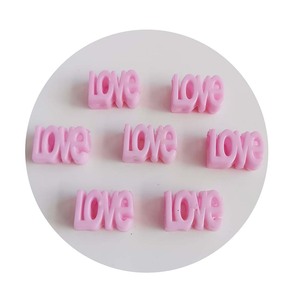 ולנטיין של היום אטומה מילה אהבה חרוזים אקריליים חור גדול חור רב תבשיל מכתב אהבה חרוזי - Product Image 2