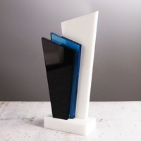 Trophées en verre cristal sablé, design créatif ADL 2026, pour les entreprises, l'artisanat, les souvenirs