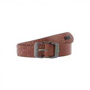 Cinturón Personalizable de Cuero Vacuno con Pin de Acero, Diseño Cuadrado de Serpiente 3D, Impresión por Transferencia Térmica Ecológica, Estilo Fiesta, 3.8 CM de Ancho, 140 CM de Largo - Product Image 4