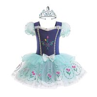 Robe tutu de ballet pour filles, costume de danse pour enfants pour les spectacles sur scène et la pratique quotidienne, costume de princesse Elsa pour Halloween en coton