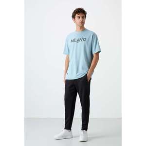 Pantalones Casuales Tommylife para Hombre, Corte Cómodo, Cintura Elástica, Transpirables, Color Negro - Product Image 5