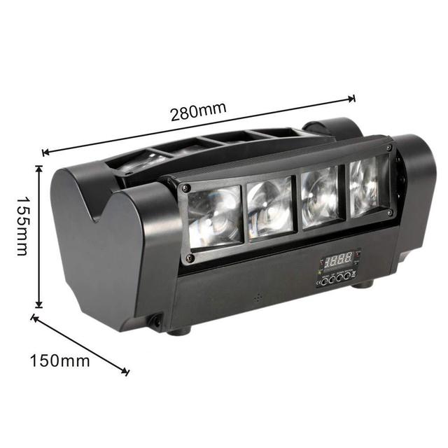 High Quality 8 Pcs Eyes Mini Spider Stage Effect Light Dj Floor Price Mini Led Moving Head 8pcs 3w Rgbw 4in1 Spider Light