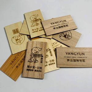 Bamboo Business Cards Tags Nameplates Labels <b>Bookmarks</b> Engraved Menus For Floral Craft Supplies Modern Simple Style - Product Image 2