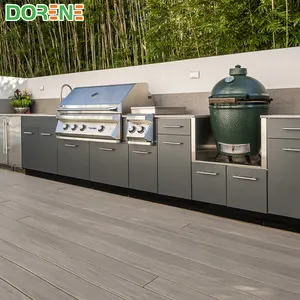 2021 Dorene Modular Great Sale Popular Outdoor BBQ Stainless Steel Doors Kitchen Cabinet