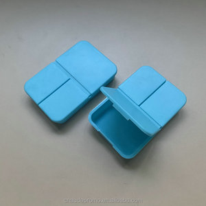 Hot Selling Promotional Portable 3 Compartment Pill Box PP Rectangle Custom Logo One Day Medicine Case