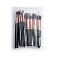 Ensemble de pinceaux cosmétiques professionnels 14 pièces pour fond de teint, contour, anticernes, blush, fard à paupières, kit d'artiste maquilleur