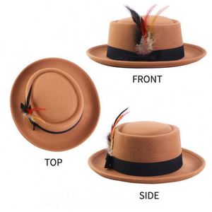 Chapeau de cérémonie pour femme en mélange de laine de haute qualité, à large bord, pour soirées et événements formels, toutes saisons, vente en gros - Product Image 3