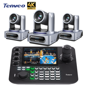 Système de diffusion en direct professionnel 4K avec caméra PTZ NDI POE 4K à zoom 12X/20X, suivi automatique IA et contrôleur joystick pour la diffusion - Product Image 1