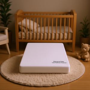 Protector de Colchón Impermeable para Cuna de Bebé, Algodón Liso Teñido, Lavable a Máquina, Hipoalergénico - Product Image 2