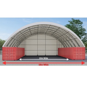 Abri conteneur à double charpente en tissu PVC, structure en acier préfabriquée, <span class=keywords><strong>prix</strong></span> de gros - Product Image 6