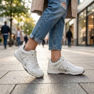 Chaussures décontractées pour femmes, style baskets, avec talon compensé invisible de 3 cm, semelle en caoutchouc et semelle intérieure en peau de porc - Product Image 3