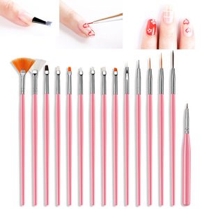 Juego de <span class=keywords><strong>pinceles</strong></span> de nailon <span class=keywords><strong>para</strong></span> manicura francesa, 15 unidades - Product Image 4